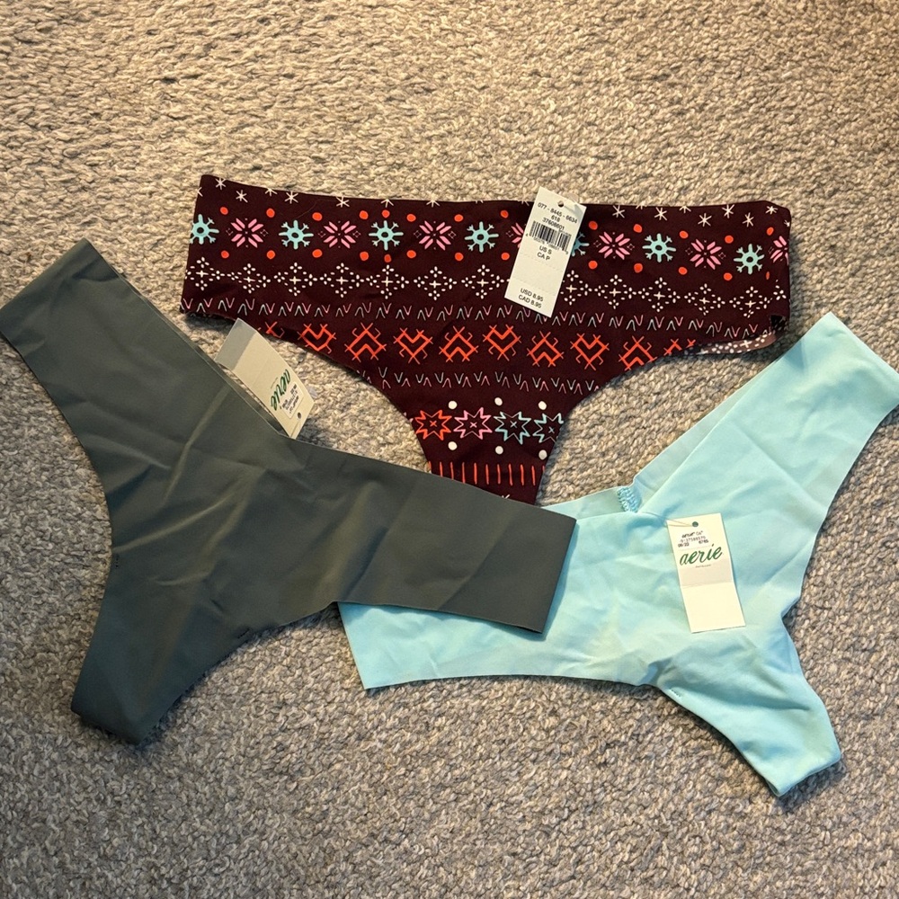 Aerie Seamless Thong Trio